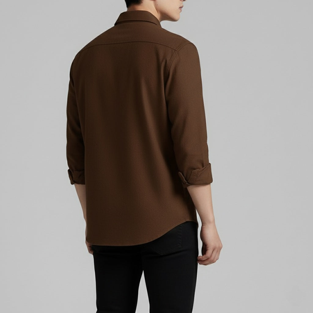 The Heritage Brown, Button-Down Shirt