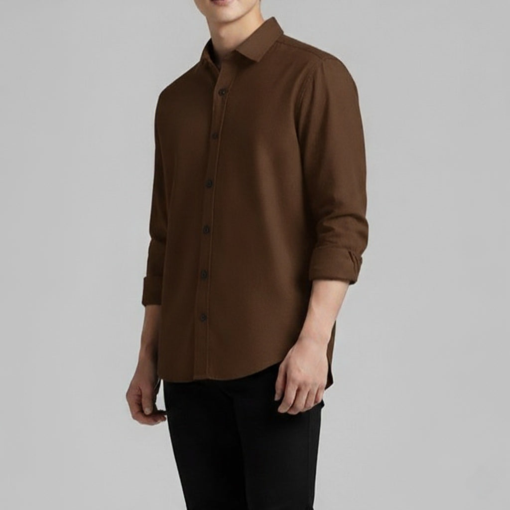 The Heritage Brown, Button-Down Shirt