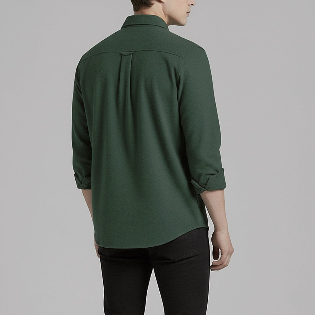 The Versatile Dark Green Button-Down Shirt